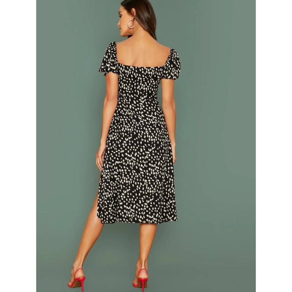 Dot High Split Dress - image 3